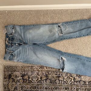 Distressed Light Blue Women's Jeans